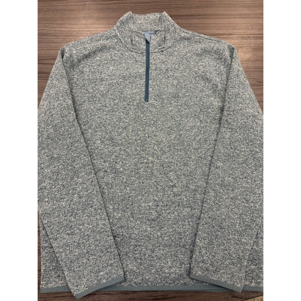 J.Crew Authentic Fleece Quarter(1/4) Zip Pullover Sweater Large‎ Gray